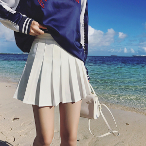 高腰百褶裙女学生半身裙