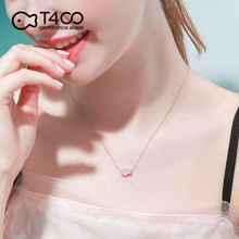 T400小丑鱼项链女925纯银锁骨链镶嵌施华洛世奇锆石小众品牌网红