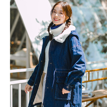 茵曼旗舰店2018秋冬新款女装短款长袖棉衣女宽松保暖棉服外套女潮图片