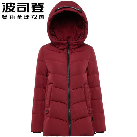 2018新款波司登羽绒服女妈妈韩版冬季加厚加肥加大中老年宽松外套商品大图