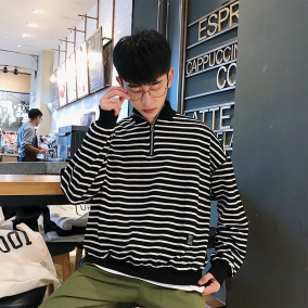 秋ins超火的卫衣男韩版情侣宽松港风chic早秋上