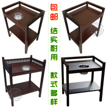 包邮 麻将机茶几棋牌室高档茶几茶水架带烟灰缸小茶桌茶水台边角几