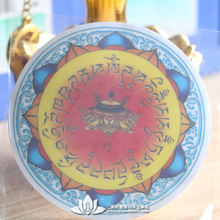 咒轮贴纸大白伞盖贴纸大白伞盖佛母车贴静力冰箱贴墙贴解脱咒轮纸