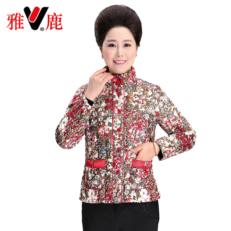 yaloo/雅鹿雅鹿新款中老年女式羽绒服短款高领羽绒内胆秋冬妈妈装商品大图