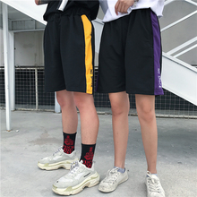 衩男 沙滩裤 学生情侣百搭潮流运动休闲裤 大裤 三杠五分短裤 夏季新款