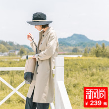 CLOUDSPACE女装秋装简约气质韩版宽松风衣女中长款外套F8596图片
