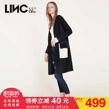 LINC/金羽杰2017秋冬新款毛呢大衣女中长款韩版显瘦潮7370209图片