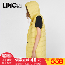 LINC金羽杰2018秋装新款简约羽绒马甲女轻薄羽绒服连帽潮8324357图片