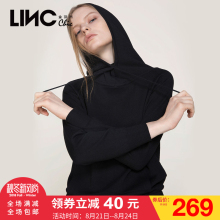 金羽杰LINC2017秋季新款连帽针织衫女套头时尚运动打底衫7372169图片
