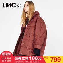 金羽杰2018秋装新款大衣感立领披挂式七分袖轻薄羽绒女潮8323354图片