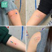 小清新笑脸贴纸ins风网红32张 泫雅风纹身贴防水男女持久少女同款