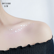烫金金银色小星星婚礼海边纹身贴防水女持久韩国仿真贴纸网红性感