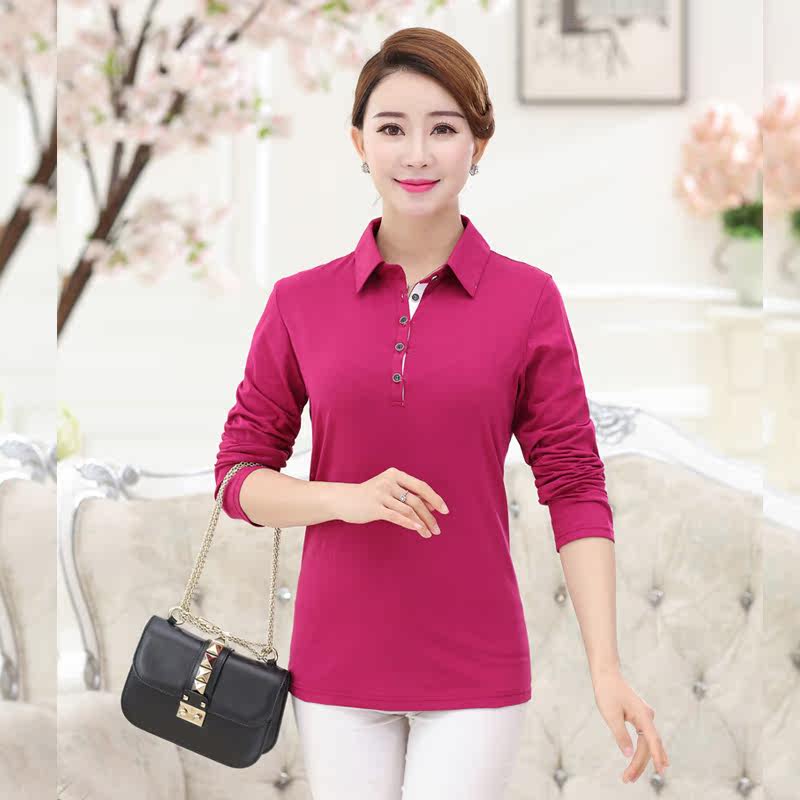 2018年新款春装T恤上衣服显瘦妈妈女装32-33