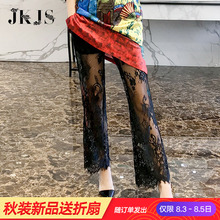 中国风女装改良旗袍搭配2018新款蕾丝镂空阔腿裤复古裤子唐装少女图片