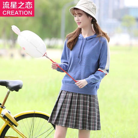 2018秋冬季新款潮少女秋装打底衫初中学生韩版休闲修身毛衣学院风商品大图