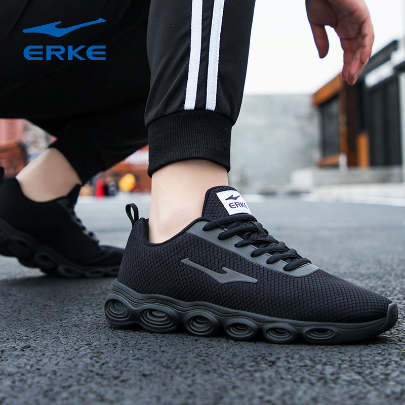 ERKE Men's Shoes Winter Running Shoes Men's Official Website Flagship Travel Autumn Winter Leisure Shoes Sneakers Men