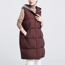 中老年女羽绒服中长款2018新款妈妈马夹反季冬季背心大码马甲外套图片