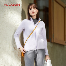 MAXWIN马威女士摇粒绒夹克外套秋冬女上装保暖上衣简约百搭女装图片