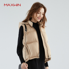 MAXWIN马威棉背心女士秋冬棉衣马甲厚保暖上衣外套棉袄背心女装冬图片