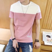 T恤短袖 9块10元 学生夏季韩版 9.9元 衣服圆领修身 九块九男装 包邮