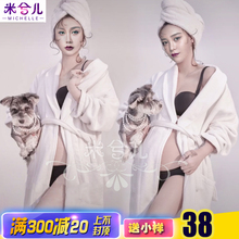 孕妇拍照服装 影楼摄影写真样片性感孕妈私房浴袍出租 8371展会新款