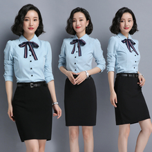 职业装女装套装长袖衬衫女套裙商务OL正装女士工作服工装2017秋装图片