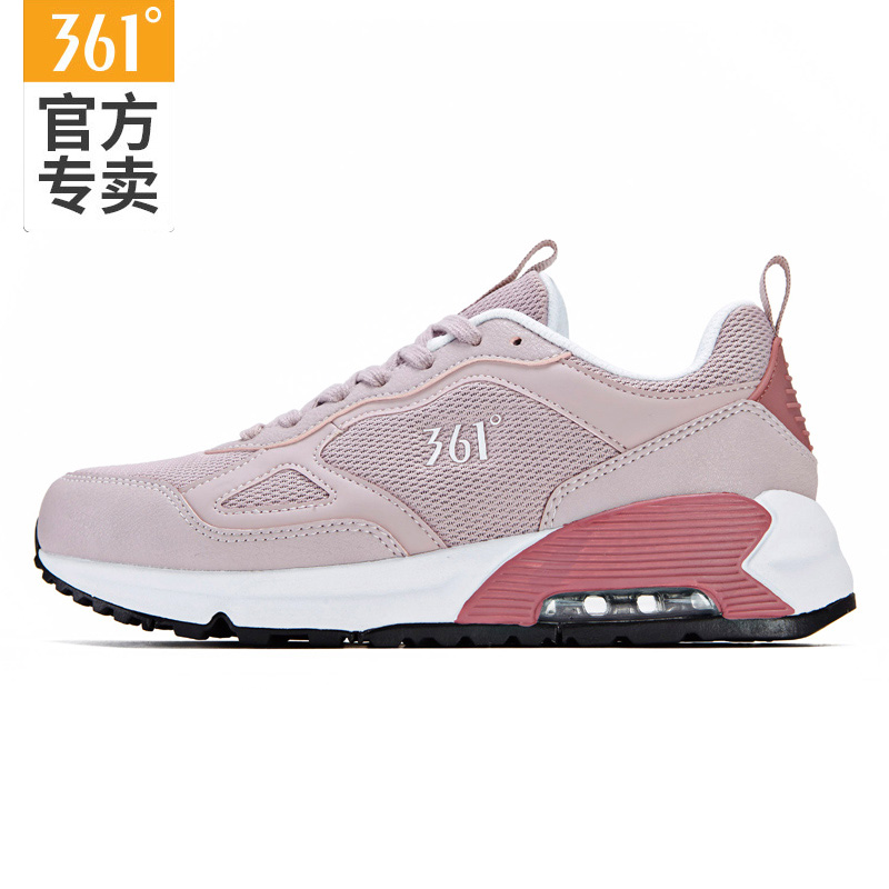 361 women's shoes, sports shoes, 2019 autumn mesh breathable running shoes, air cushioned shoes, trendy and versatile thick sole casual shoes