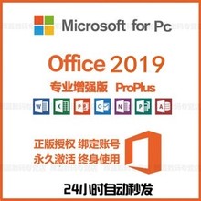 微软正版office2019 2016 2013 2010专业增强版永久激活码密钥mac
