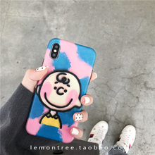 xr手机壳iphone6s 可爱卡通查理8plus苹果X max全包防摔女软