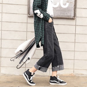 学生原宿牛仔裤子