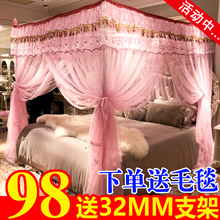 新款网红加密加厚宫廷蚊帐1.5/1.8m2米床2.2双人家用不锈钢支架