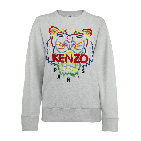 正品 KENZO高田贤三2018秋冬新款虎头刺绣套头卫衣女4XP 2SW758商品大图