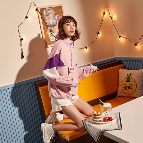 唐狮2018新款卫衣女韩版学生宽松ulzzang上衣女半高领卫衣女10.26商品大图