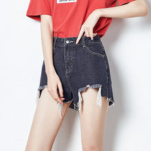 唐狮2018夏装新款牛仔裤 女牛仔短裤图片