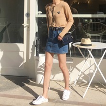 毛衣女 7月下旬发货 短款 MAO自制早秋日系爱心羊毛外套针织衫