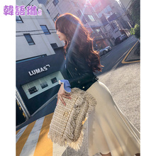 韩语琳秋冬皮衣2018女装新款韩版短款长袖修身皮夹克机车皮衣外套图片