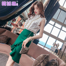 韩语琳秋季女裙子2018新款鱼尾裙高腰性感不规则半身裙包臀裙短裙图片
