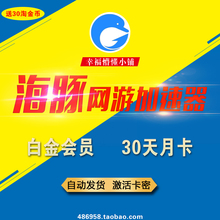 月卡 充值卡密CDK 白金会员vip 一个月30天 网游加速 海豚加速器
