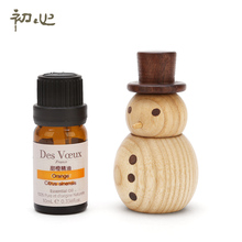 木质雪人香水扩香器迷你车用精油香氛扩香器车载香薰瓶家用 初心