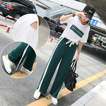 00后衣服 百搭姐妹学生bf一套小个子开叉阔腿裤 春夏女韩版 闺蜜套装