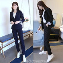 西装套装女士2019新款韩版时尚气质西服英伦风职业装女正装工作服