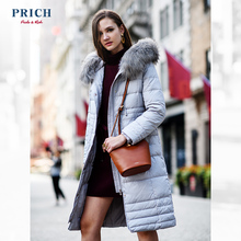 PRICH韩版中长款羽绒服女连帽加厚外套冬装时尚女装PRJD88903N图片