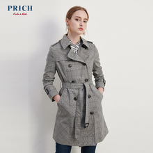 PRICH女装风衣中长款韩版秋季2018新款时尚通勤风外套PRJT87915M图片