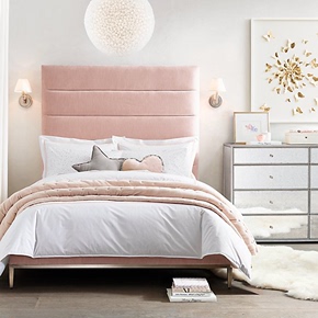 厂家直销美式乡村粉色公主软包床卧室实木床现代简约清新时尚儿童