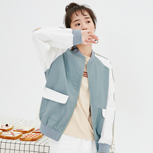 春季日系百搭撞色学生外套