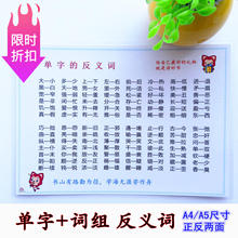 小学词汇卡片6-9岁正反义词字积累幼儿教具早期启蒙训练闪卡推荐