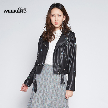 艾格Weekend秋季新款休闲时尚短外长袖套女M115商品大图