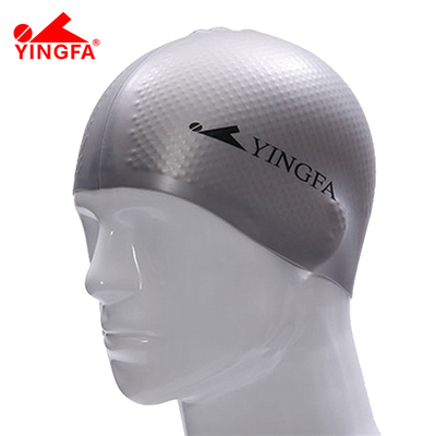 yingfa英发游泳帽男女成人休闲防水防滑颗粒专业包护耳游硅胶泳帽