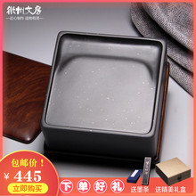 匠心 手工精制简约砚台老坑金星砚台龙尾兼端砚礼品收藏 中国歙砚