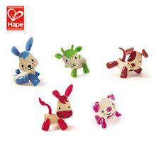 Hape 竹制小动物玩偶 可爱仿真玩具模型摆件 关节可动